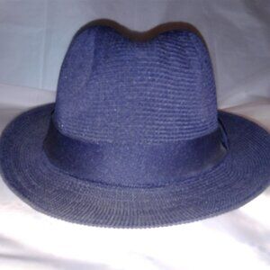 Mantles by Hudson's Bay Company blue polyester fedora size large